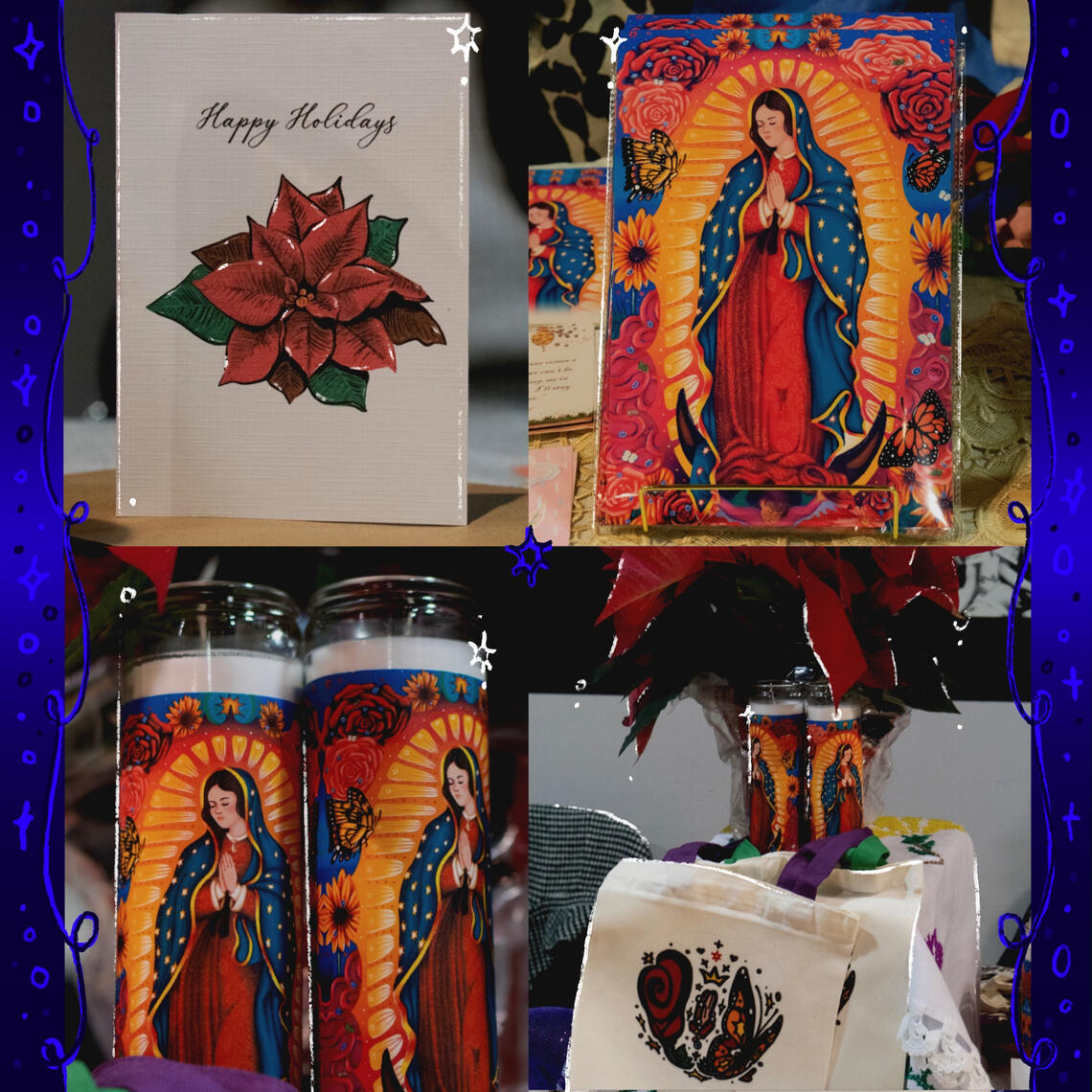 I was given such a wonderful opportunity to be a participating artist and vendor for the "Visiones de Guadalupe" event where I was able to sell artwork and display my art piece.