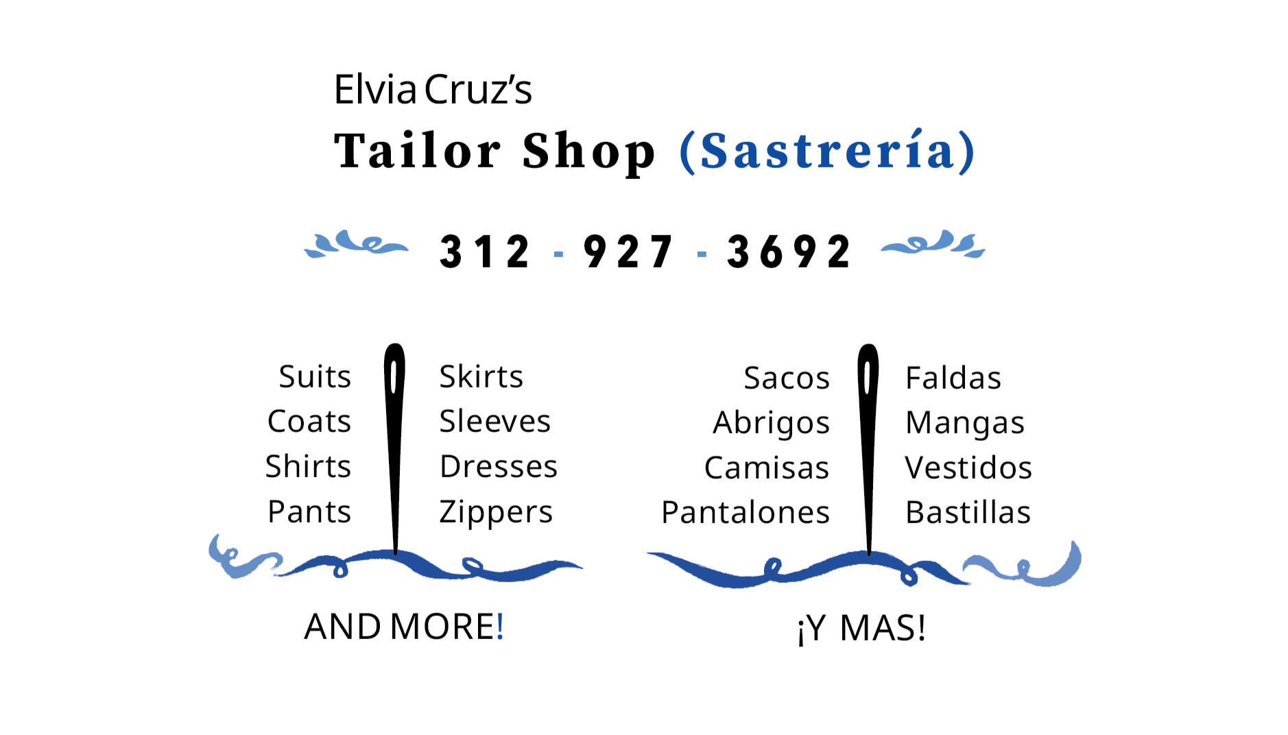 Back cover of business card.