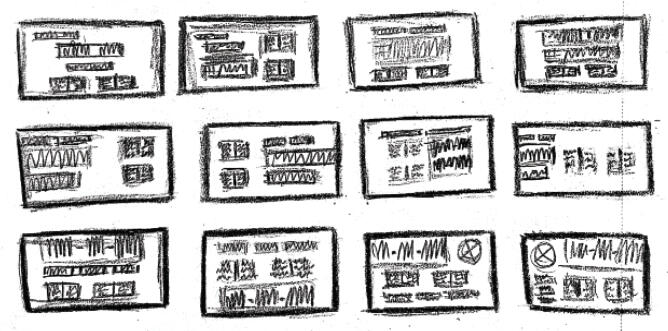Sketches of the Business Cards.