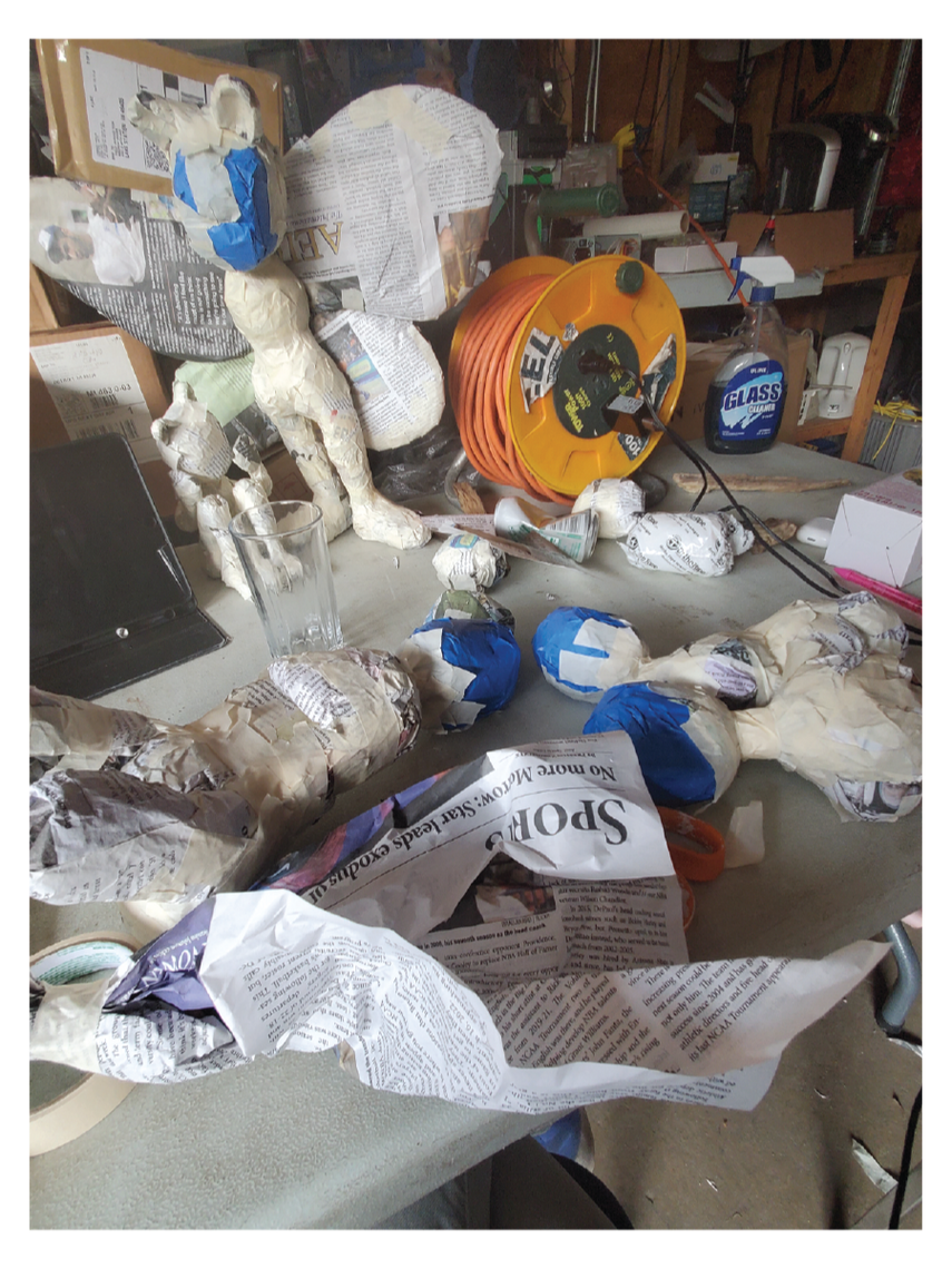 Here are some extra work I did working with paper mache.